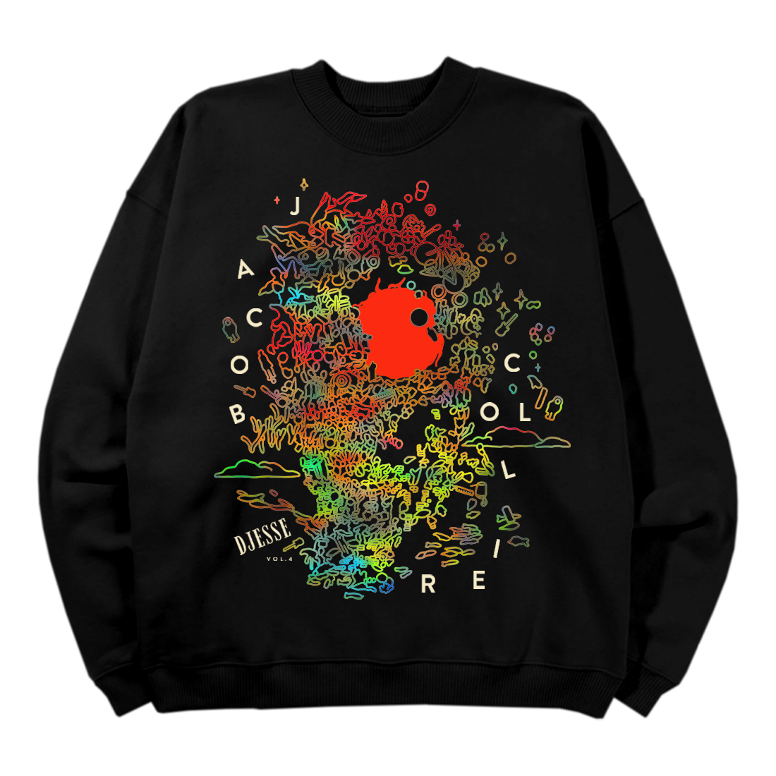Djesse Vol. 4 Doodle Crewneck Sweater (Black) - Jacob Djesse Vol. 4 Doodle Crewneck Sweater (Black) - Jacob